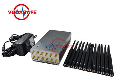 12 Antennas Mobile Phone Signal Blocker , Cell Phone Scrambler 10000mAh Large Battery Capacity
